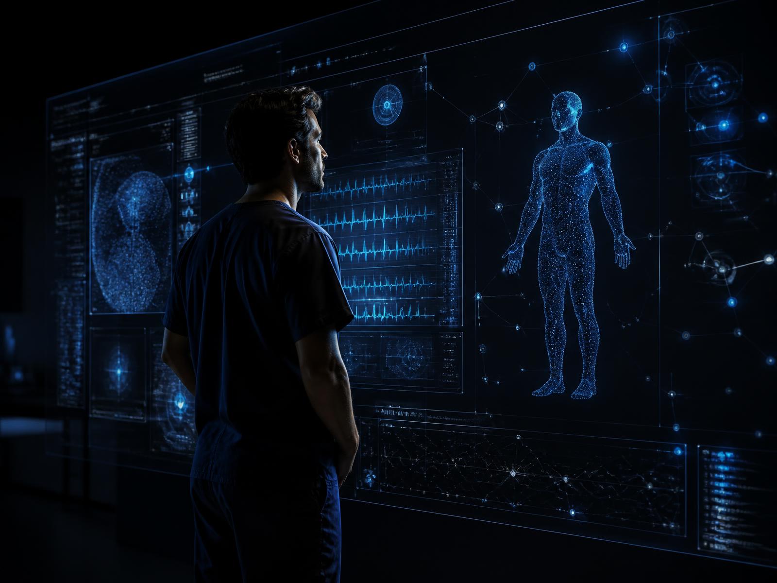 Clinician reviewing a patient-centred digital health data environment